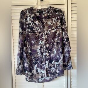 Mossimo Supply Co. Purple and Black Abstract Top